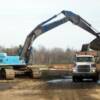 Loading manure (solids)